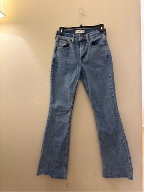 Abercrombie & Fitch Medium Blue High Rise Boot Cut Jean